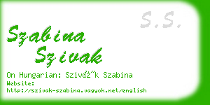 szabina szivak business card